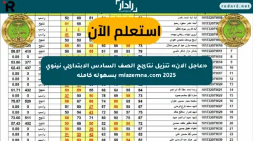 «عاجل الآن» تنزيل نتائج الصف السادس الابتدائي نينوى mlazemna.com 2025 بسهولة كاملة